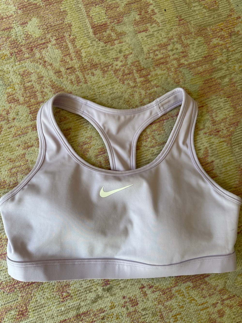 Nike Lavender Racerback Sports Bra with White Swoosh